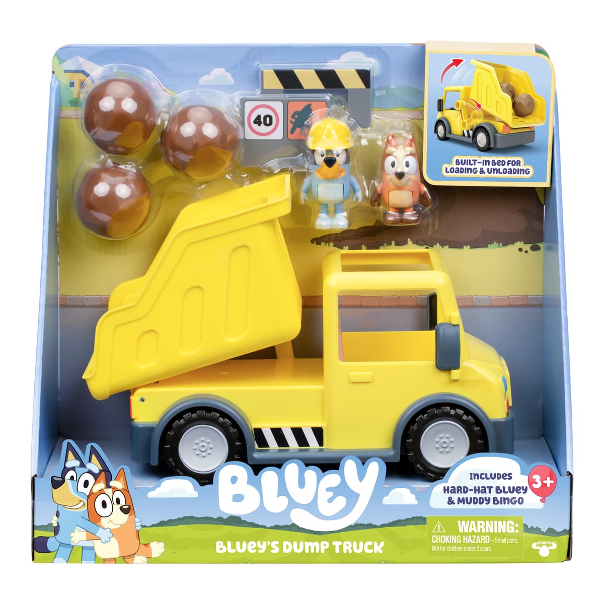 Bluey - Bluey's Dump Truck met exclusieve Hard-Hat Bluey en Muddy Bingo Figuren - afbeelding 1