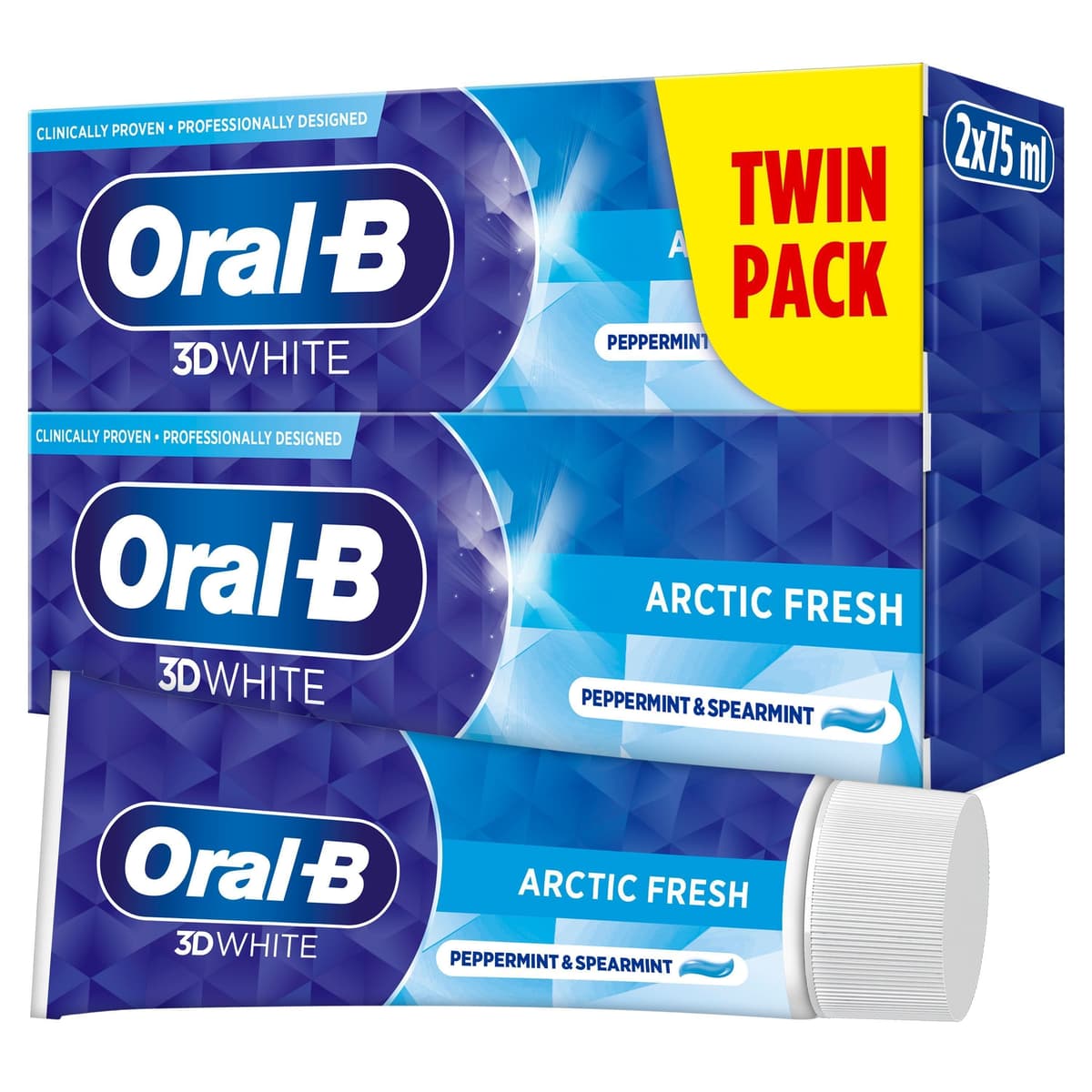 Oral B - 3D White Arctic Fresh Toothpaste - 2x75 ml