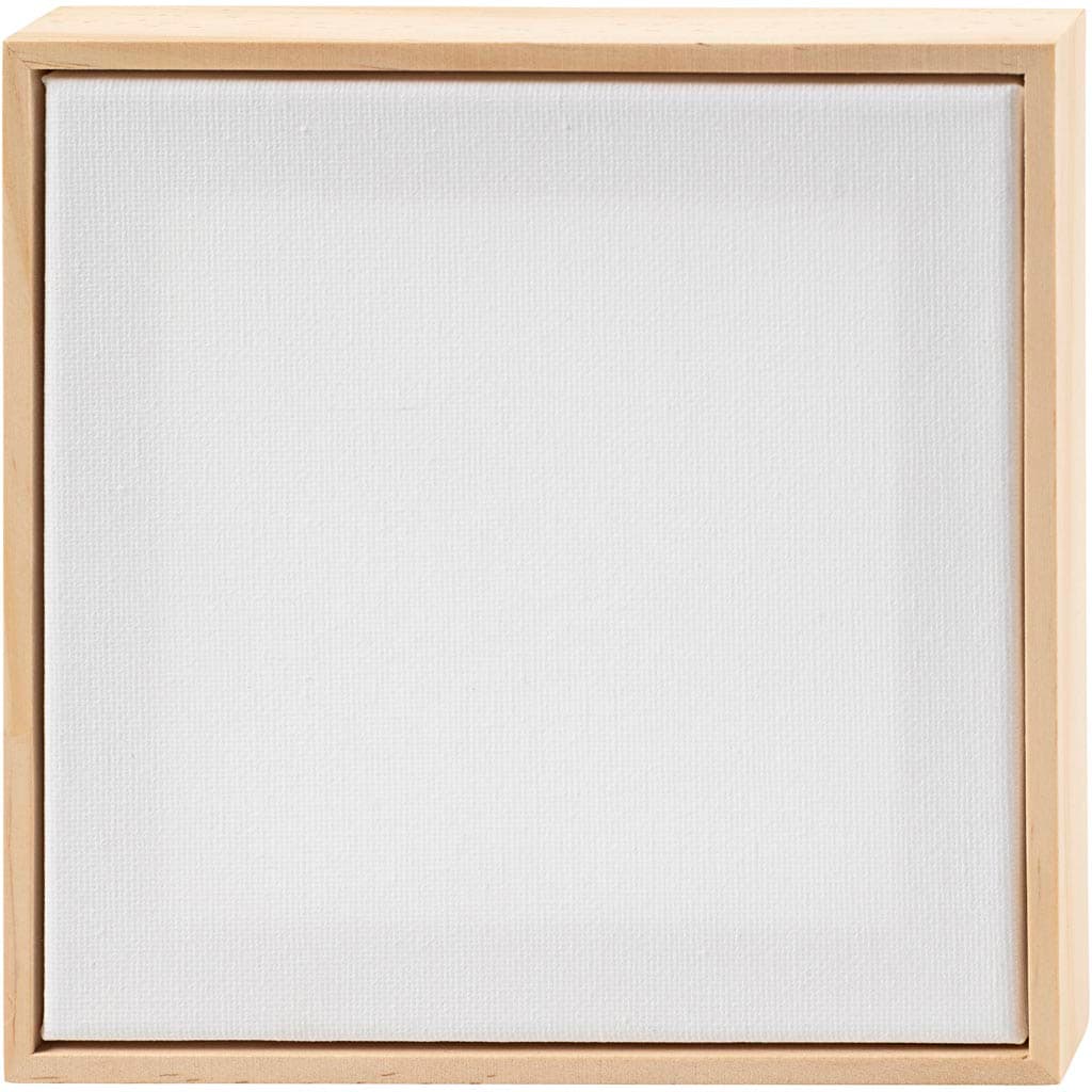 (Bundle) Stretched Canvas with Frame - size 15,8x15,8 cm - 280 g - white (25726) - afbeelding 1