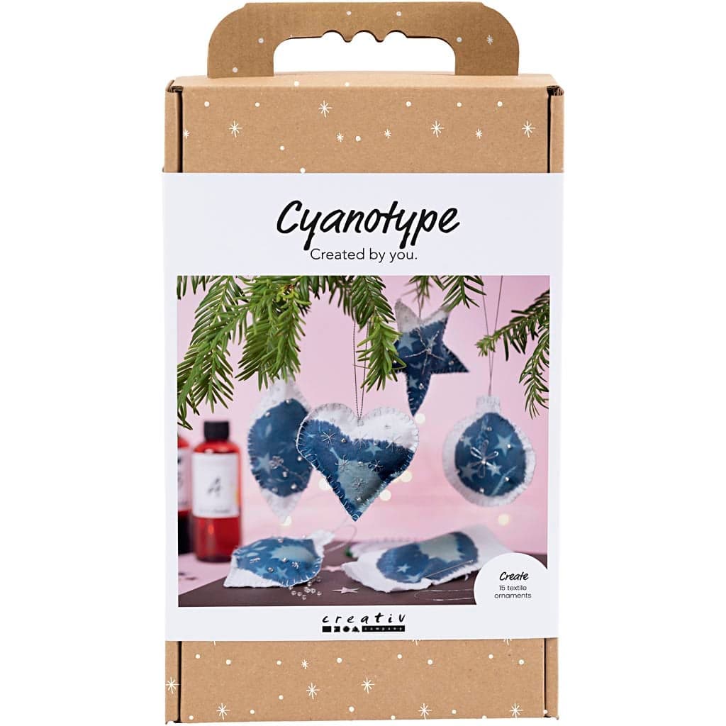 Craft Kit Cyanotype - Cyanotype Christmas decorations - blue - silver (977848) - afbeelding 1