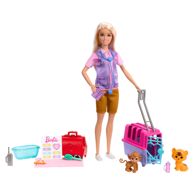 Barbie - Animal Rescue&Recovery - Playset With Blonde Doll, 2 Animal Figures&Accessories (HRG50) - afbeelding 1