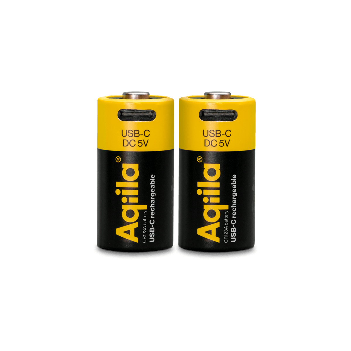 Aqiila - USB-C Oplaadbare Batterij - CR123A - 750 mAh - 2-pack
