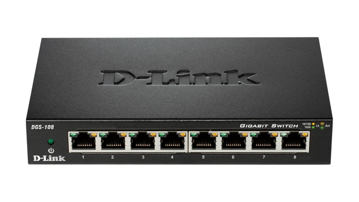 D-Link - 8-Port Gigabit Ethernet Metal DGS-108GL/E