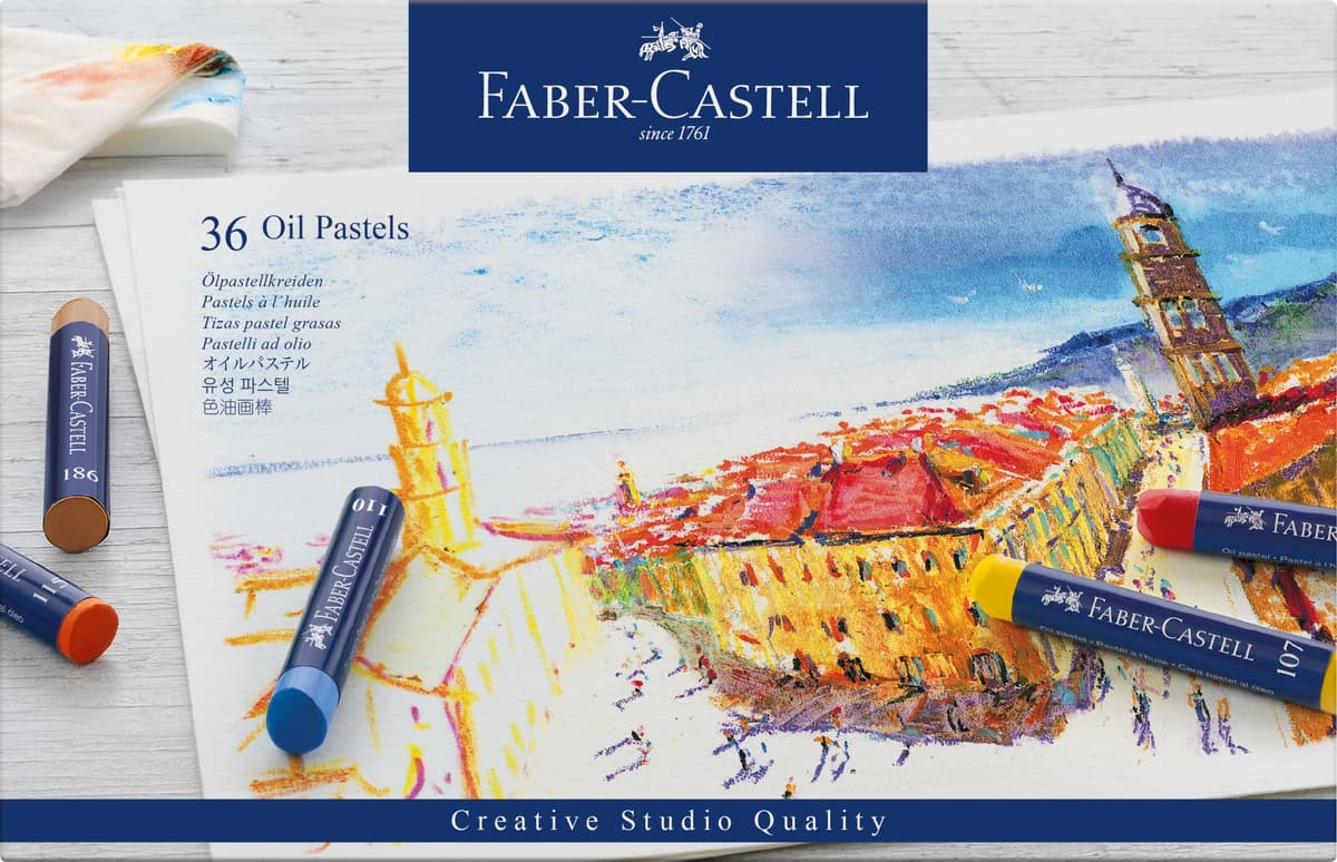 Faber-Castell - Olie gebasserde pastel wasco STUDIO QUALITY doos met 36 stuks (127036) - afbeelding 1
