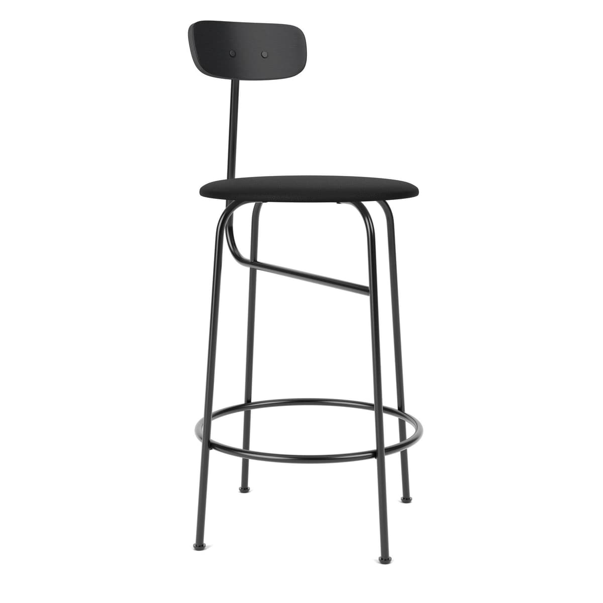 Audo Copenhagen Afteroom Counter Barkruk H92 Zitting Siërra 1001 Zwart Essen - afbeelding 1