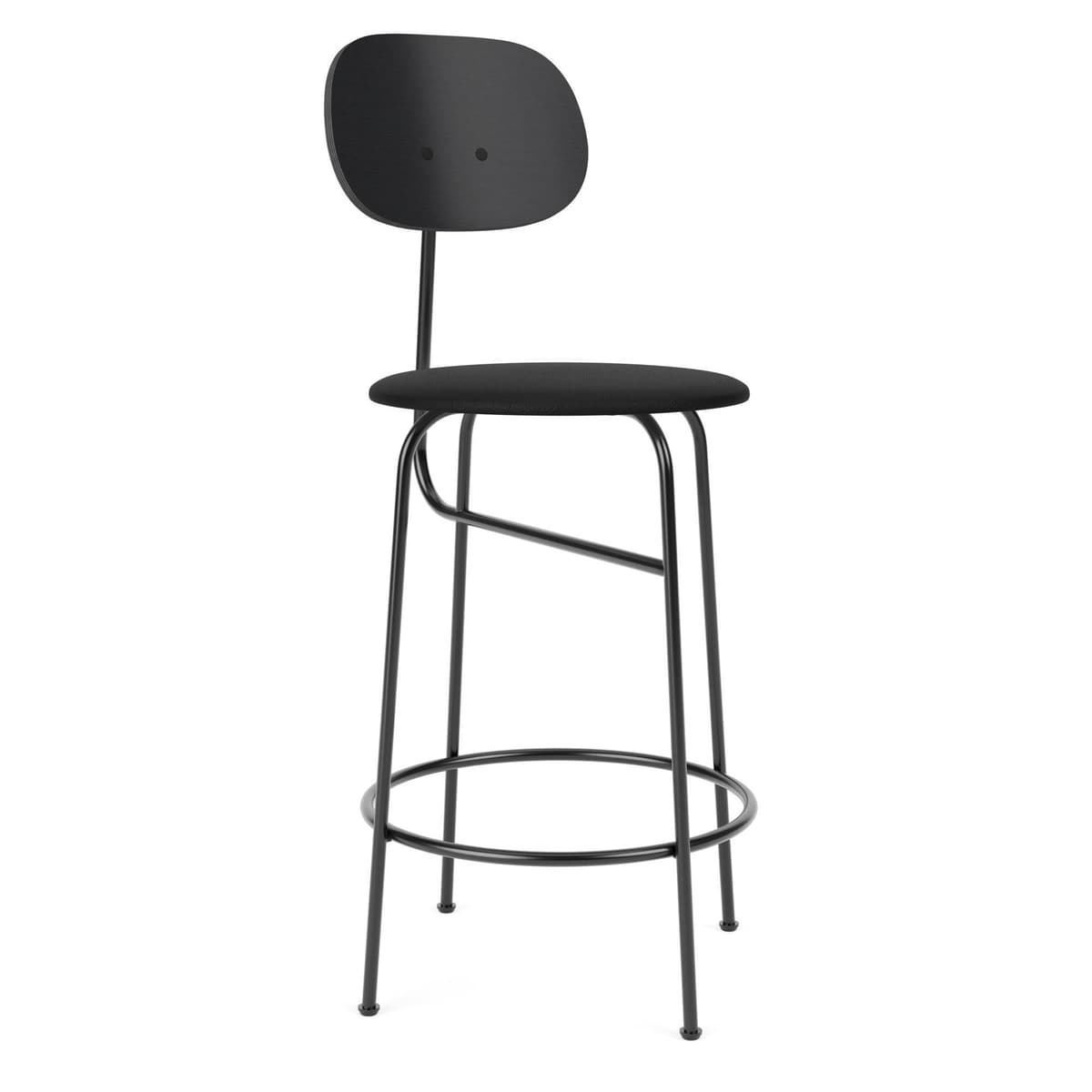 Audo Copenhagen Afteroom Counter Plus Barkruk H97 Zitting Siërra 1001 Zwart - afbeelding 1