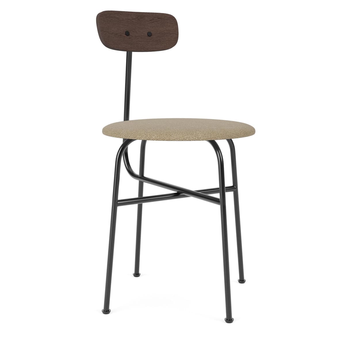 Audo Copenhagen Afteroom Dining Eetkamerstoel Zitting Bouclé 02 Donker Eiken - afbeelding 1