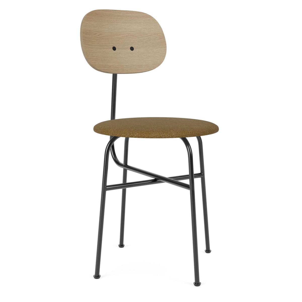 Audo Copenhagen Afteroom Dining Plus Eetkamerstoel Zitting Bouclé 06 Naturel - afbeelding 1