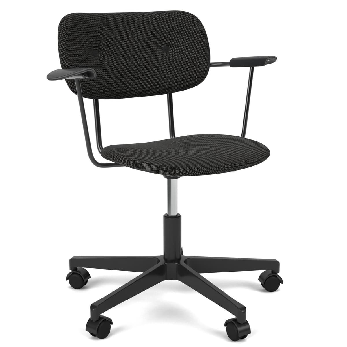 Audo Copenhagen Co Task Bureaustoel Re-wool 0198 Zwart Eiken/zwart