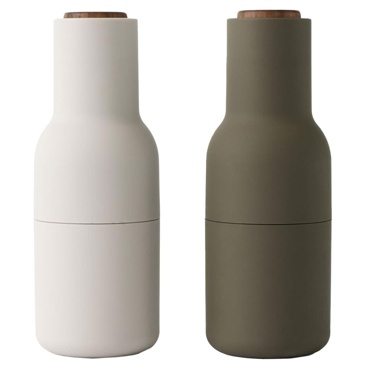 Audo Copenhagen Bottle Grinder Peper- En Zoutmolen Hunting Green/Beige Walnoot