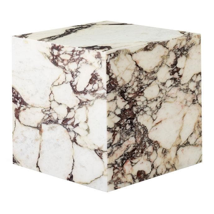 Audo Copenhagen Plinth Cubic Bijzettafel 40x40 Calacatta Viola Marmer - afbeelding 1
