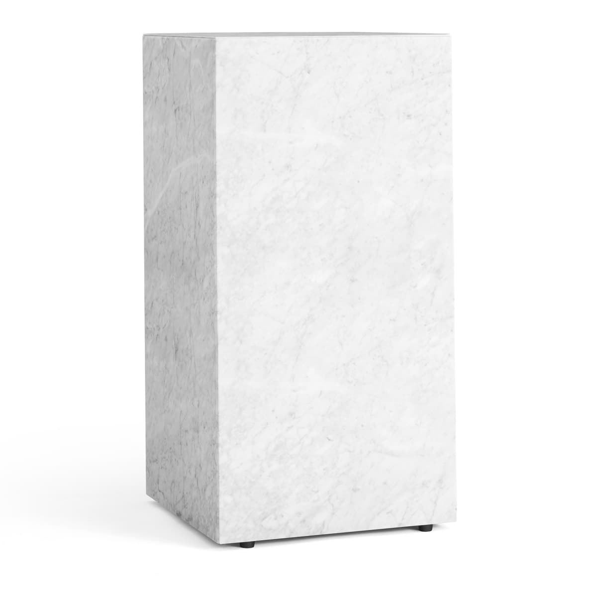 Audo Copenhagen Plinth Tall Bijzettafel 30x30 Carrara Marmer Wit - afbeelding 1