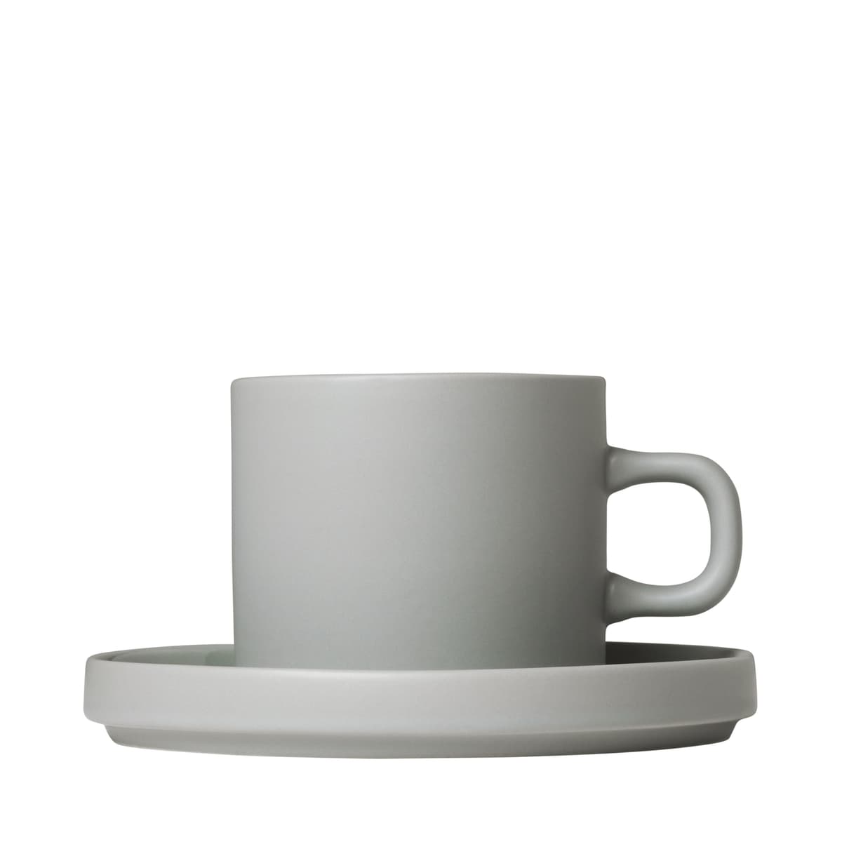 Blomus Pilar Koffiekop En Schotel Set Van 2 Mirage Gray
