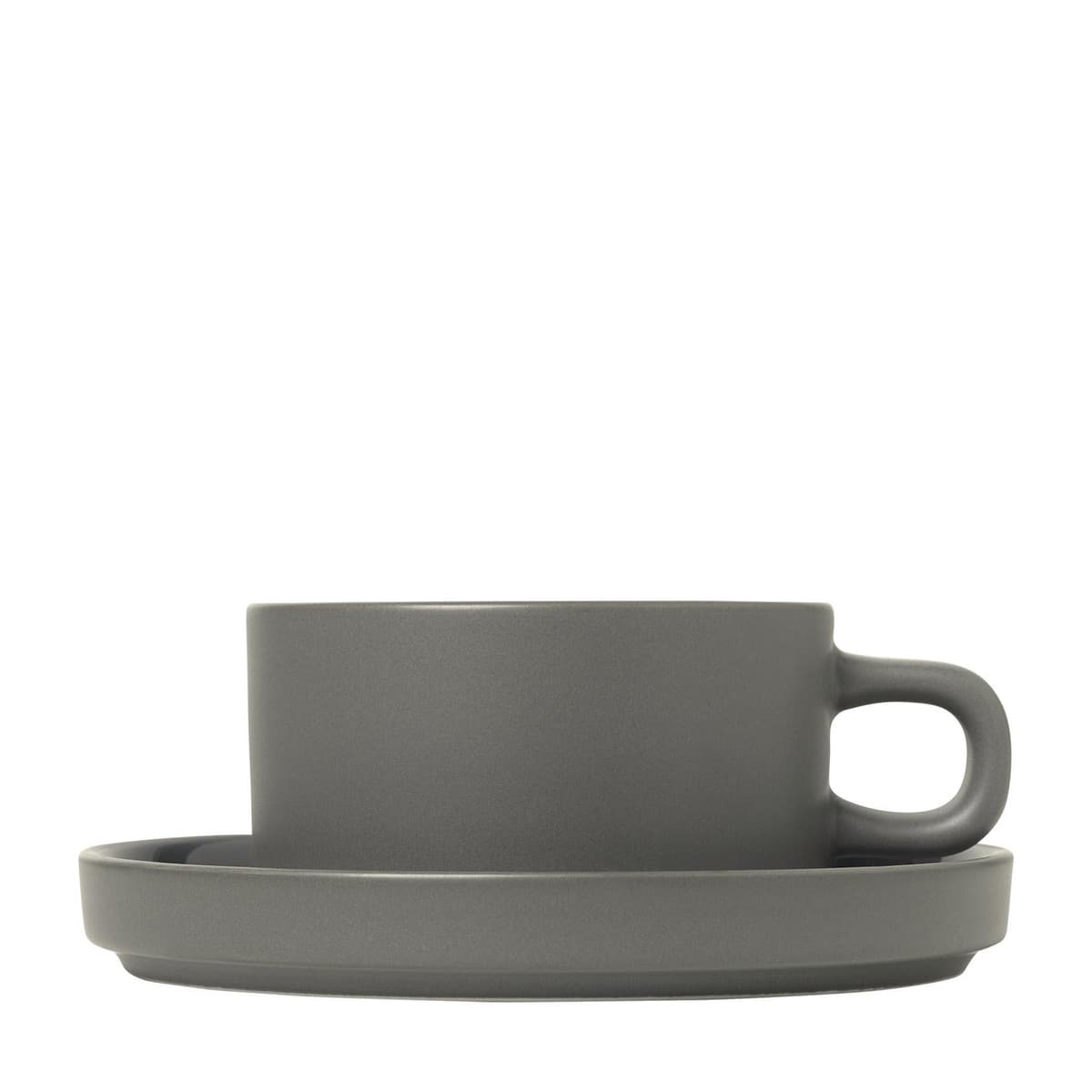 Blomus Pilar Kop En Schotel Set Van 2 Pewter