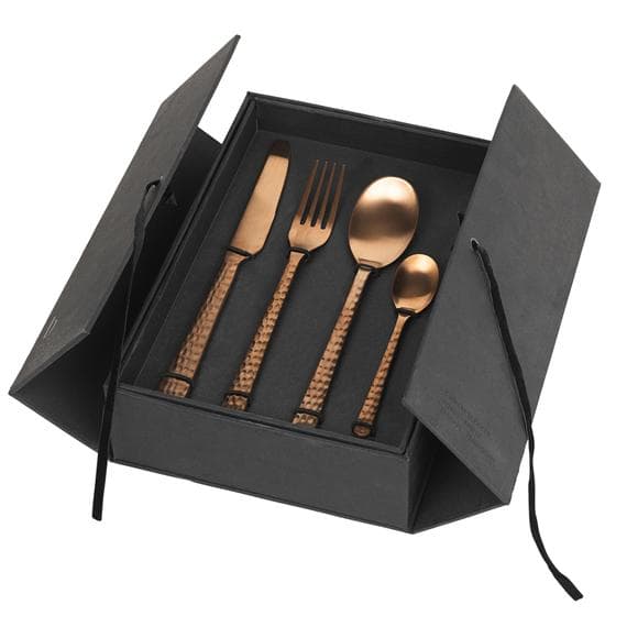 Broste Copenhagen Hammered Bestekset 16-delig Copper