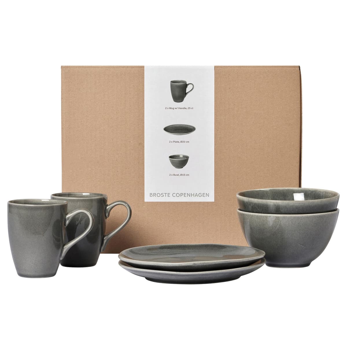 Broste Copenhagen Nordic Rain Ontbijt Serviesset Van 2