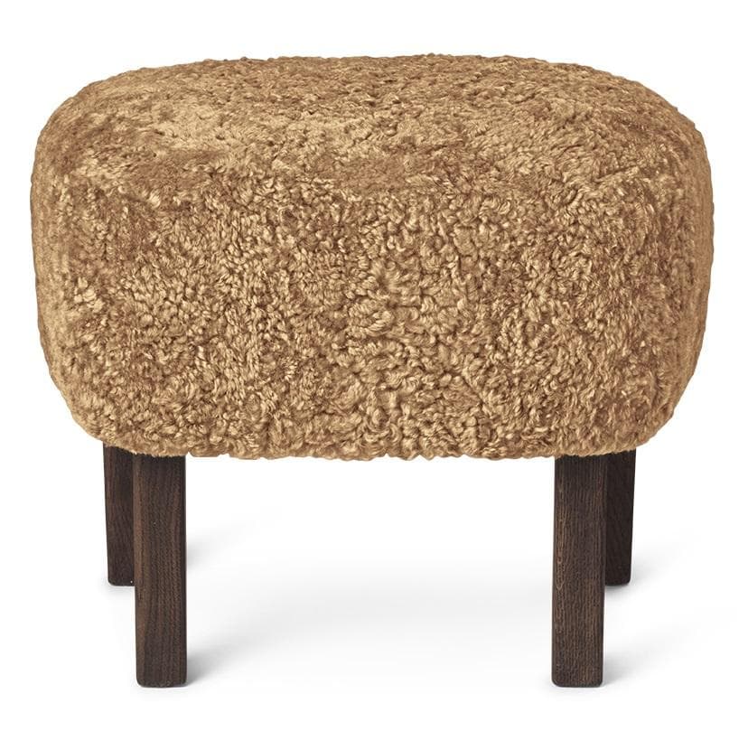 Audo Copenhagen Ingeborg Voetenbank Donker Eiken Sheepskin Honey - afbeelding 1