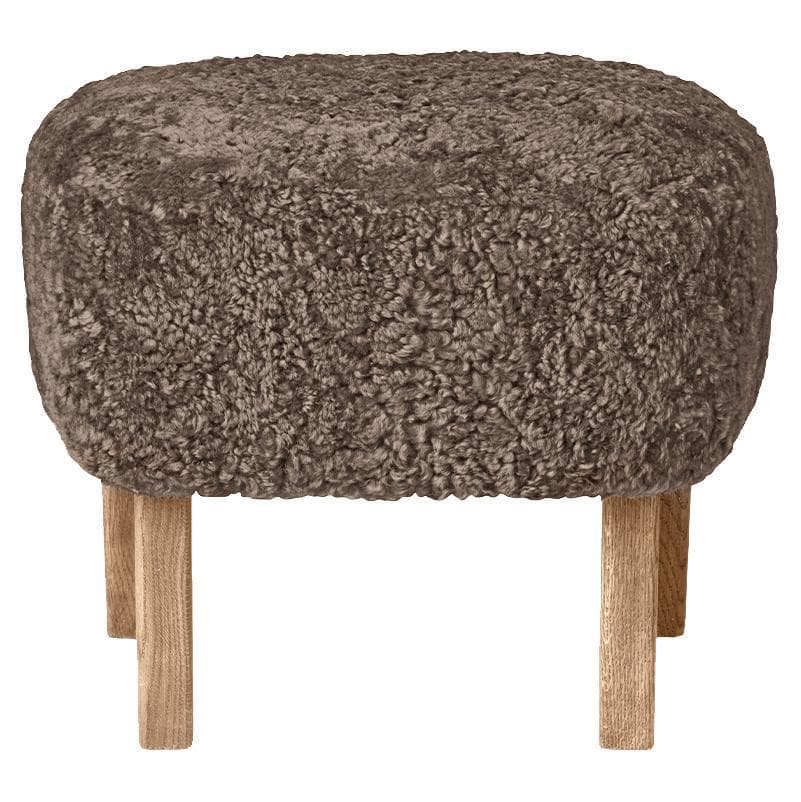 Audo Copenhagen Ingeborg Voetenbank Naturel Eiken Sheepskin Sahara - afbeelding 1