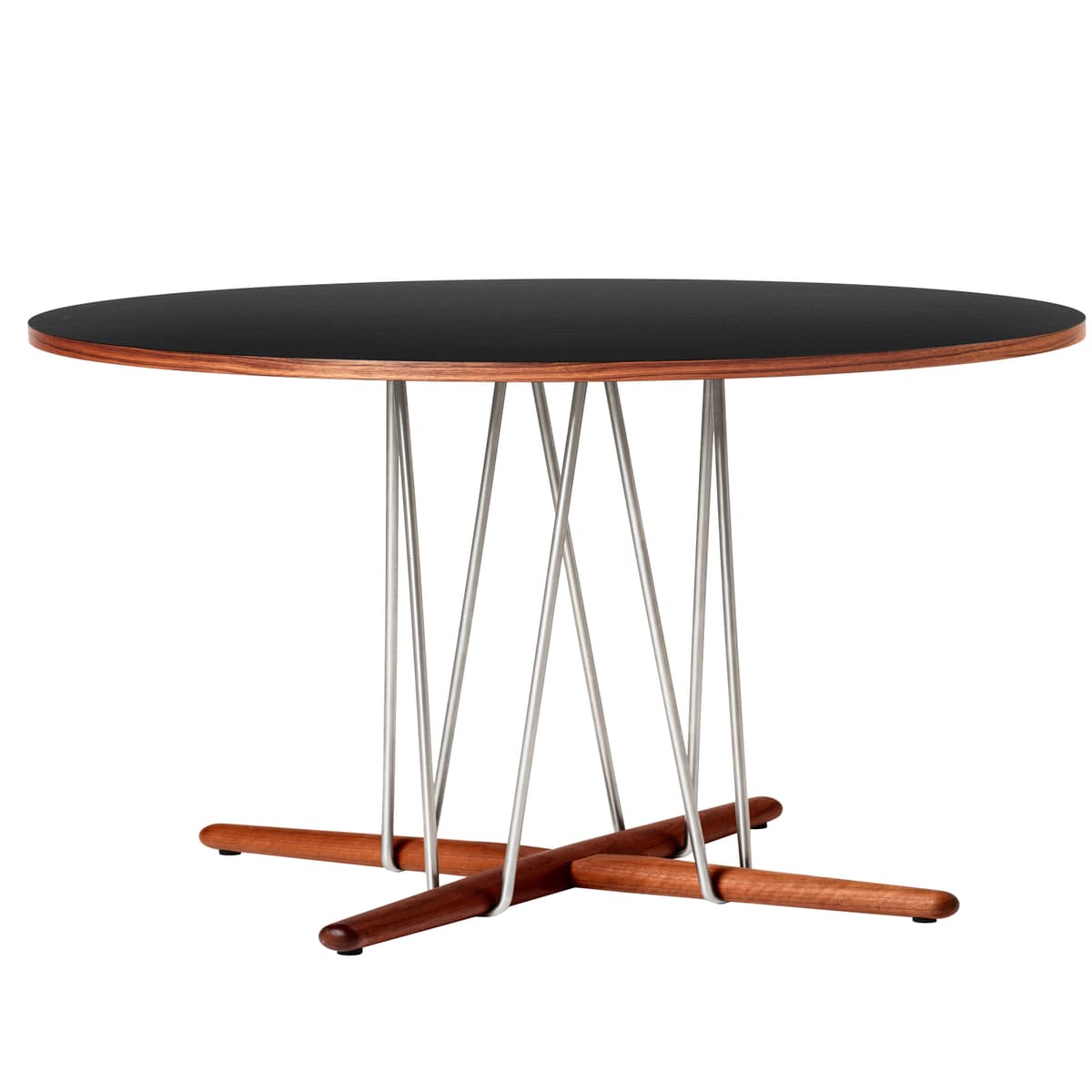 Carl Hansen&Son E020 Embrace Tafel 139.5cm Walnoot Zwart Geolied Onderstel - afbeelding 1