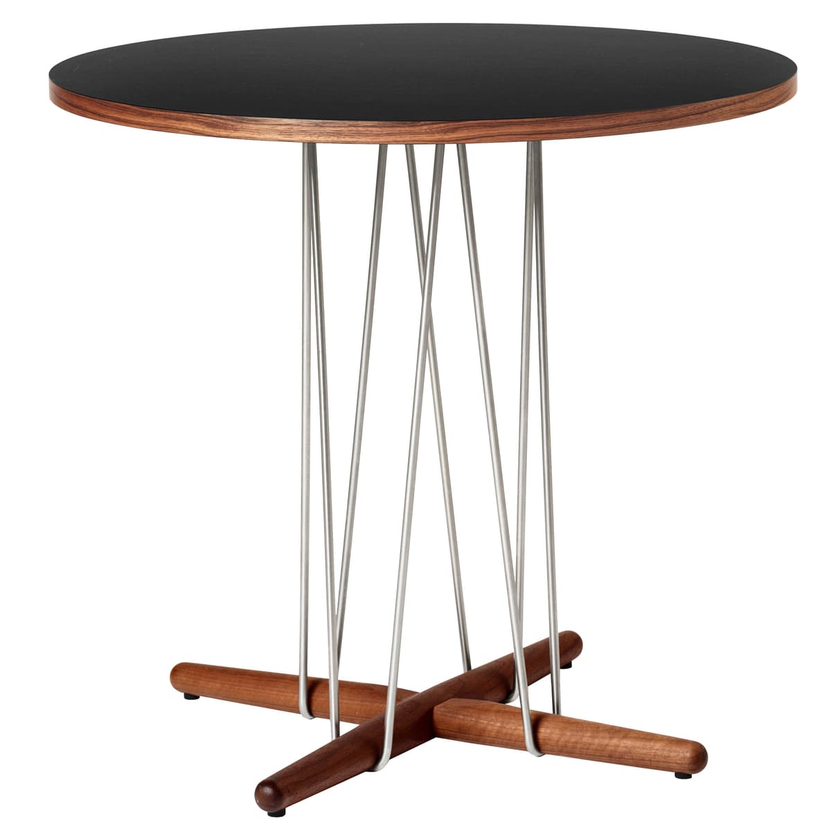 Carl Hansen&Son E020 Embrace Tafel 79.5cm Walnoot Zwart Geolied Onderstel - afbeelding 1