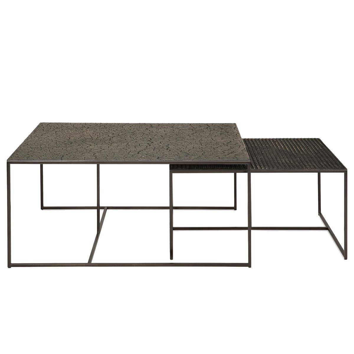 Ethnicraft Nesting Pentagon Salontafel Set Van 2 Whisky - afbeelding 1