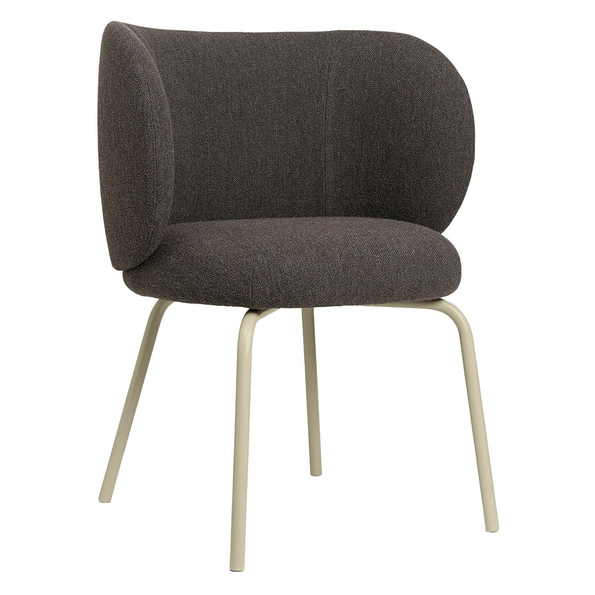 Ferm Living Rico Eetkamerstoel Met Cashmere Onderstel Hallingdal Bruin - afbeelding 1