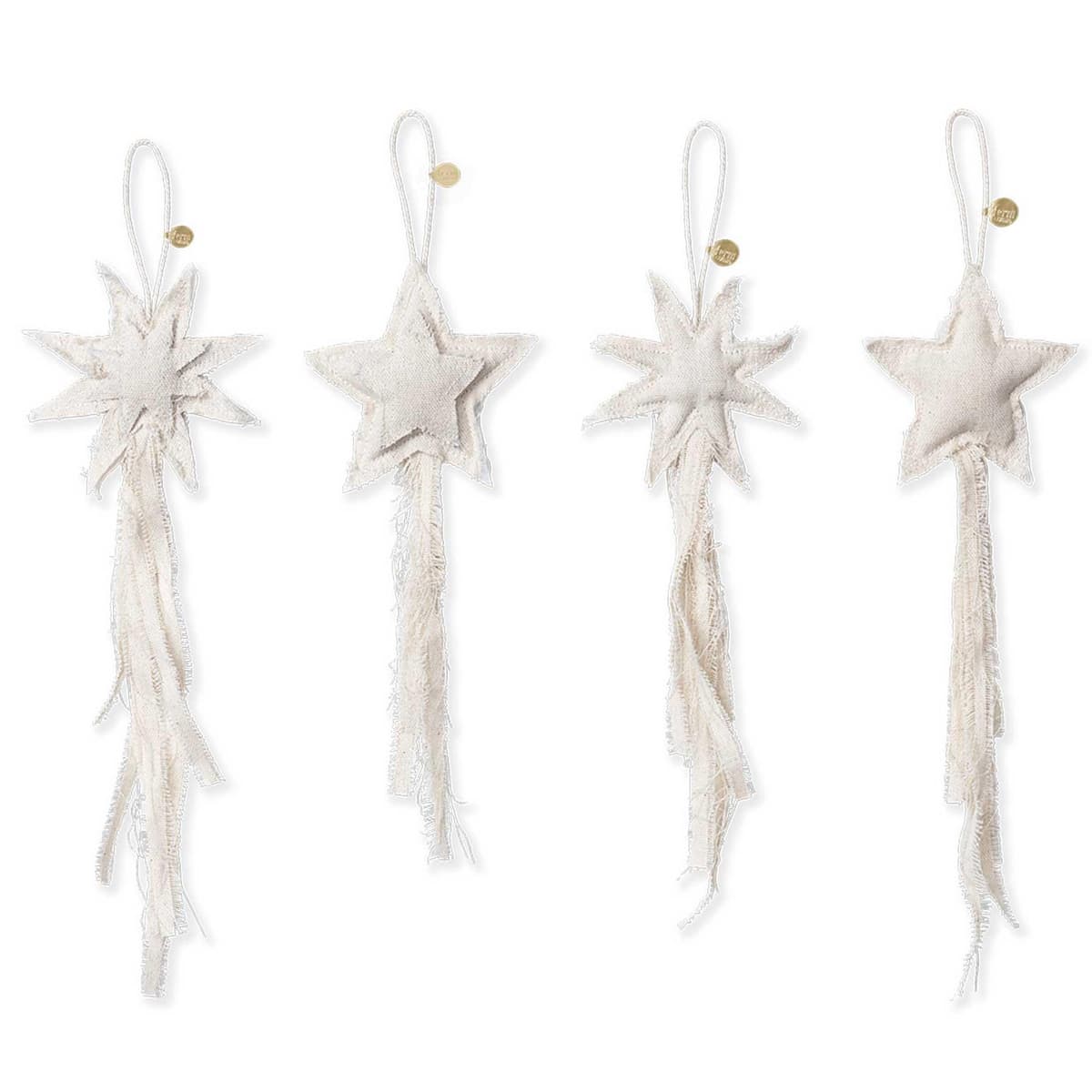 Ferm Living Vela Star Roodt Ornament Set Van 4 Natural