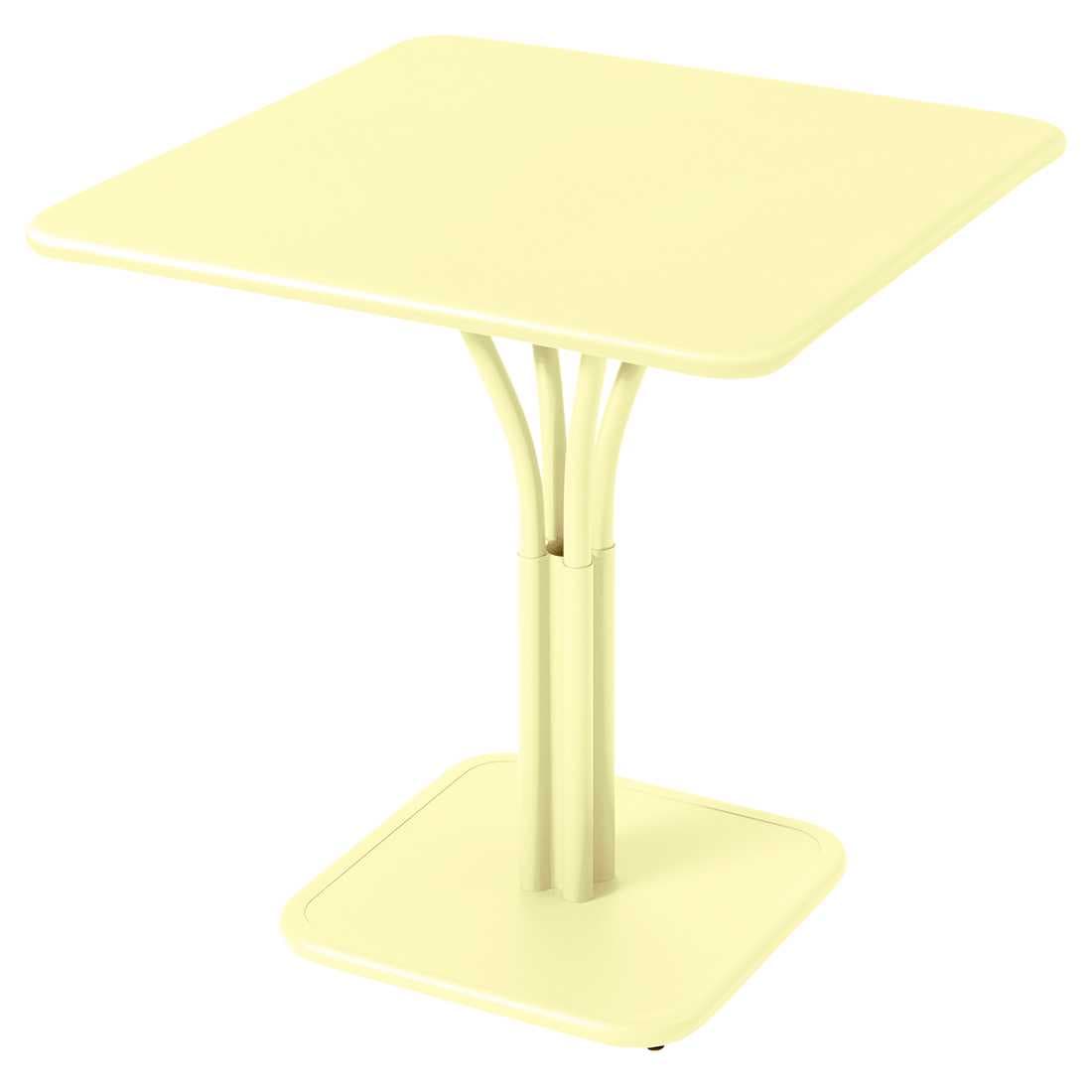 Fermob Luxembourg Tuintafel Massief Blad 71x71 Frosted Lemon