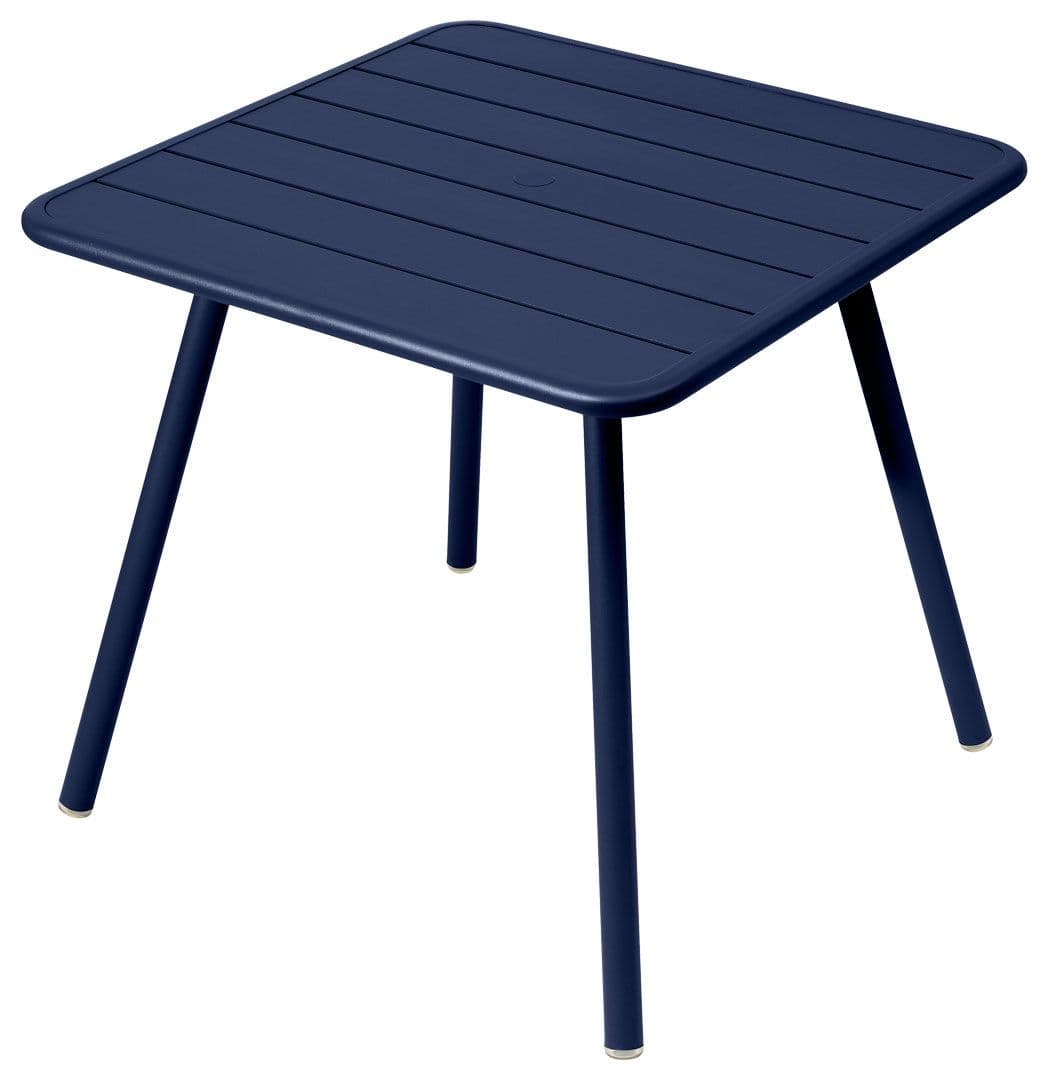 Fermob Luxembourg Tuintafel Vierpoot 80x80 Deep Blue