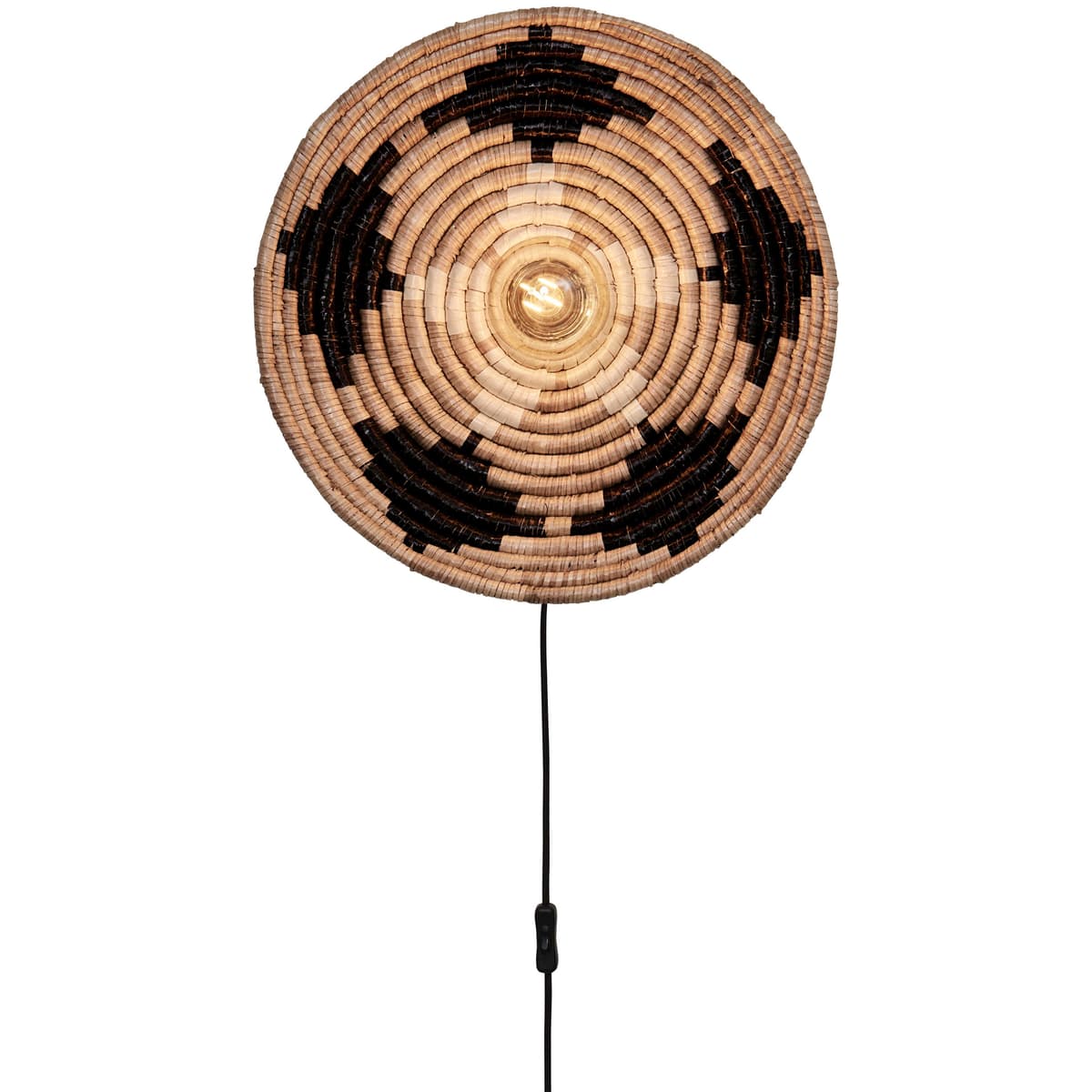 Good&Mojo Andros WandlampØ45 Zwart/naturel/wit