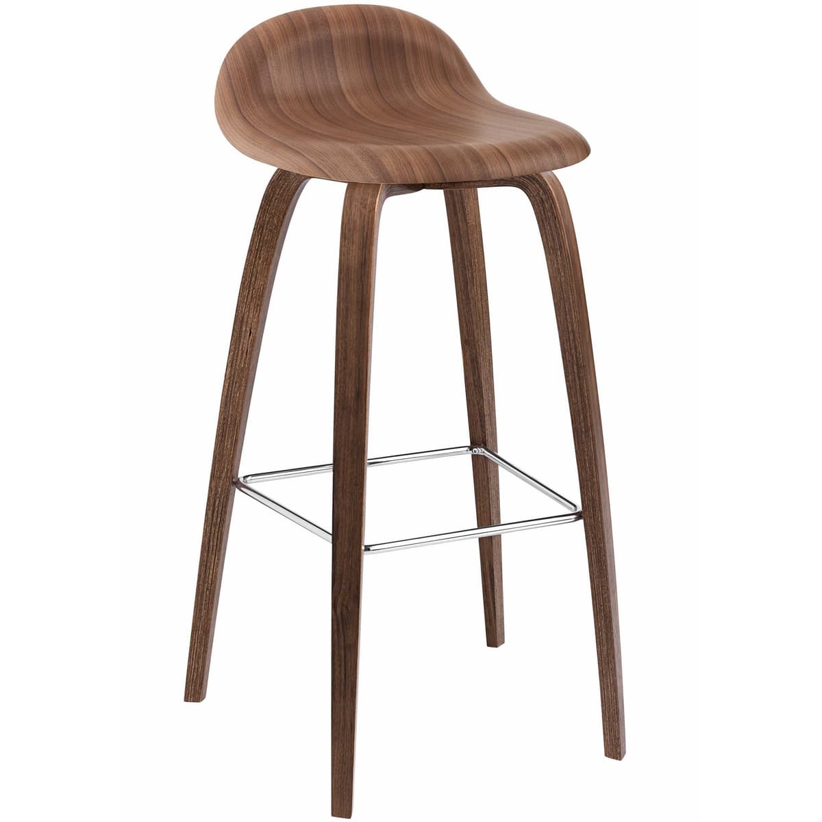 Gubi Gubi 3D Wood Barkruk Walnoot