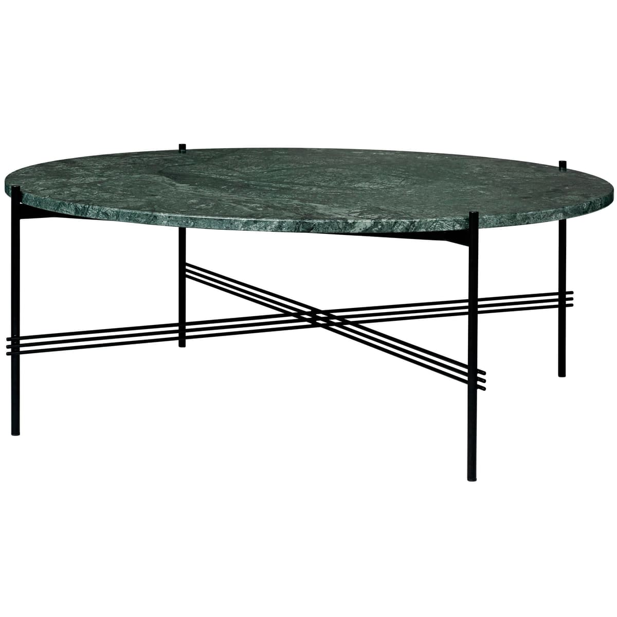 Gubi TS Salontafel 105 Zwart/groen Marmer