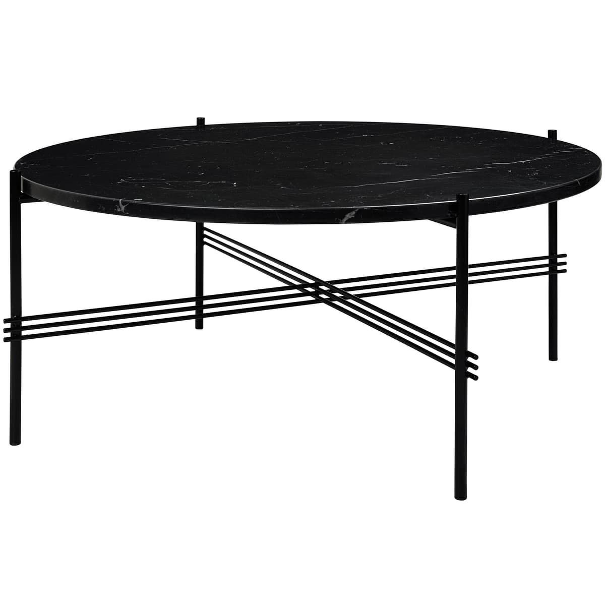 Gubi TS Salontafel 80 Zwart/zwart Marmer
