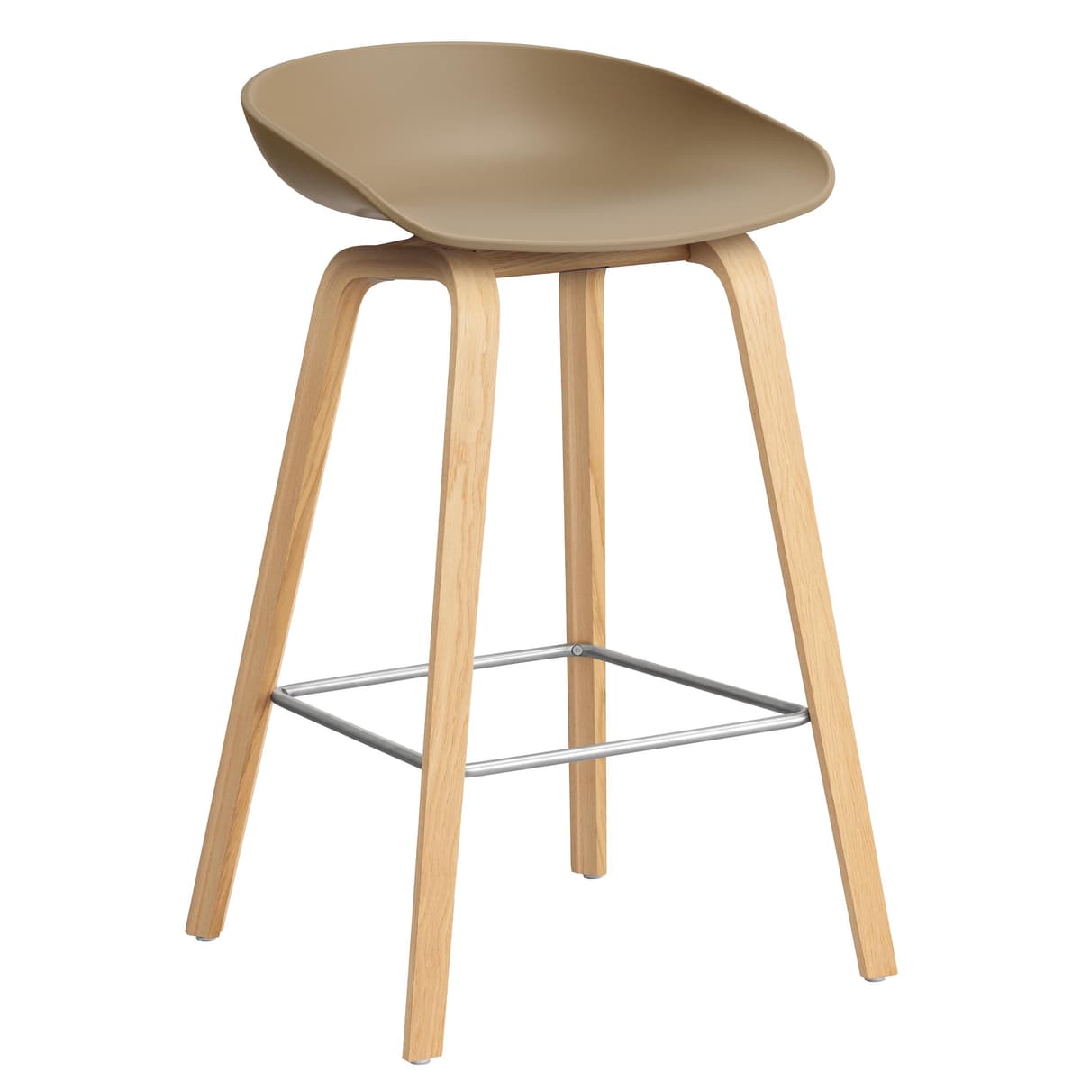 Hay AAS32 Barkruk 65cm Gelakt Eiken Onderstel Clay