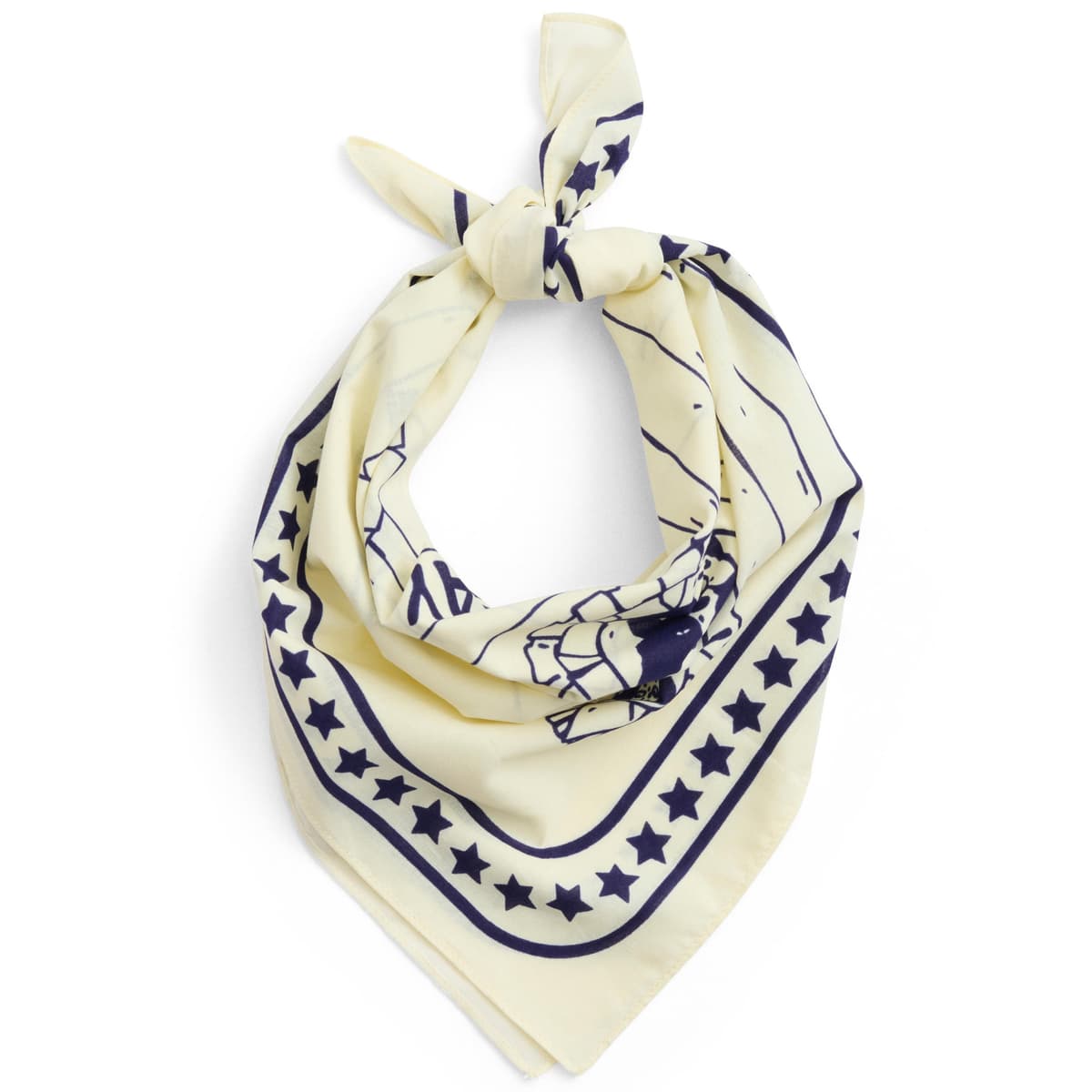 Hay Dogs Hondensjaal Gerecycled 55x55 Off-white/Blue