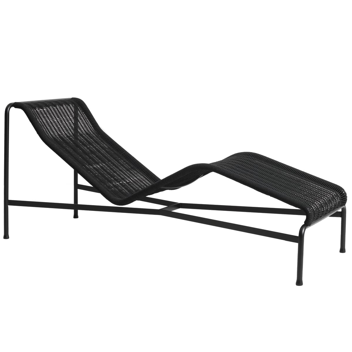 Hay Palissade Cord Chaise Longue Ligbed Anthracite
