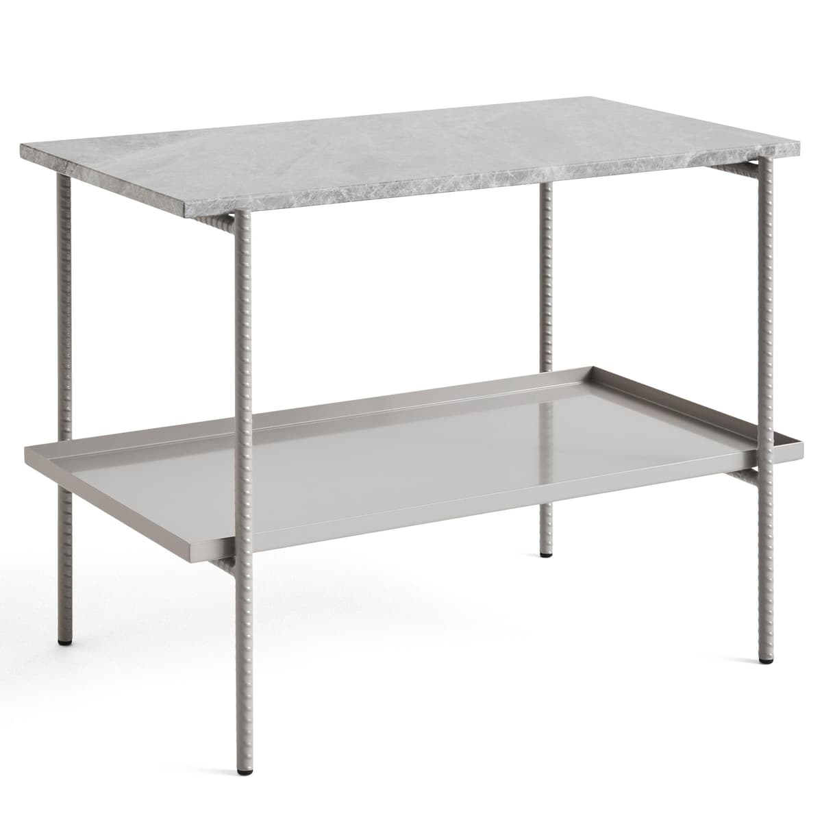 Hay Rebar Marble Side Salontafel 75x44 Grijs