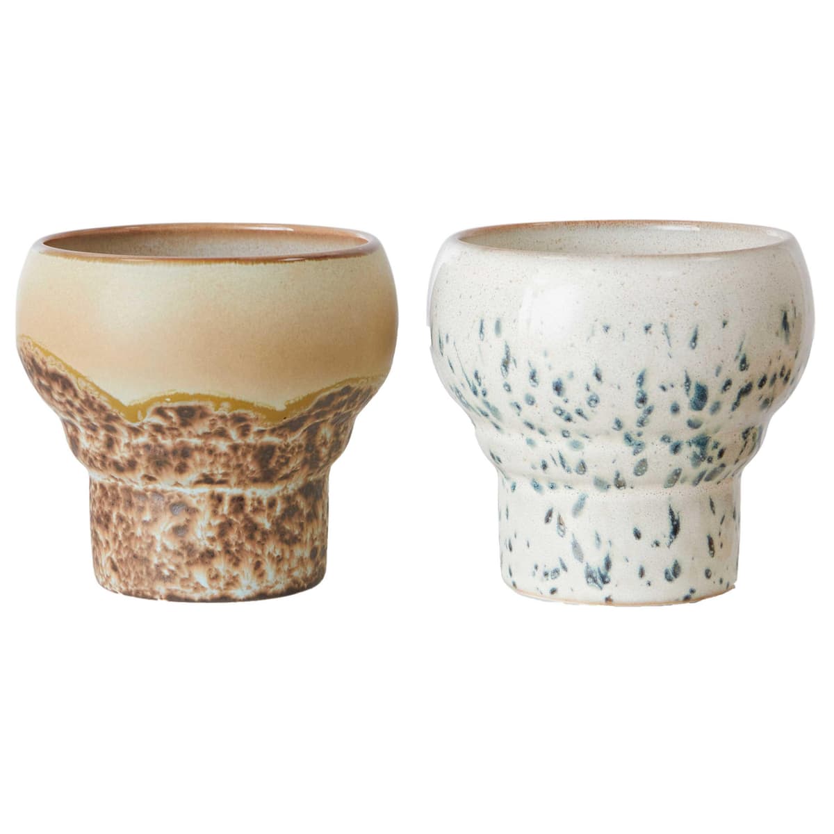 HKliving 70's Ceramic Lungo Koffie Mok Set Van 2 Coral