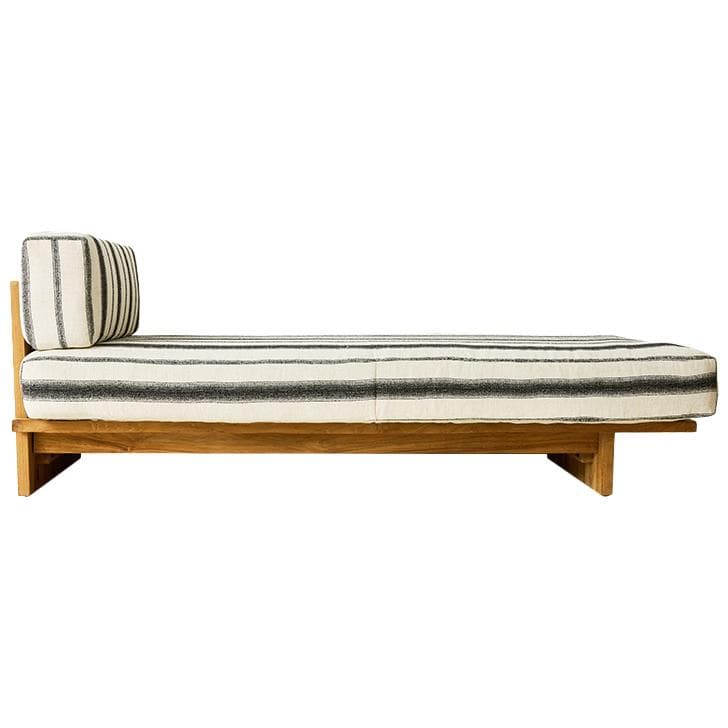 HKliving Outdoor Teak Daybed Chalkstripe