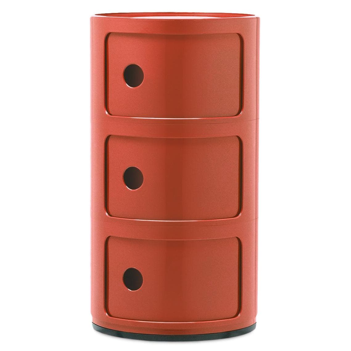 Kartell Componibili Kast Nachtkastje Large (3 Comp.)Ø32 Oranje