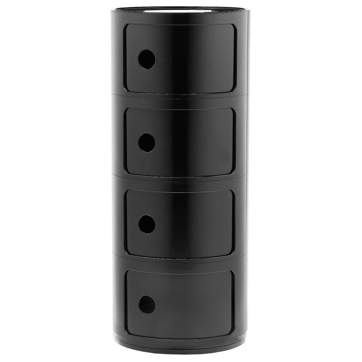 Kartell Componibili Kast Extra Large (4 Comp.)Ø32 Zwart