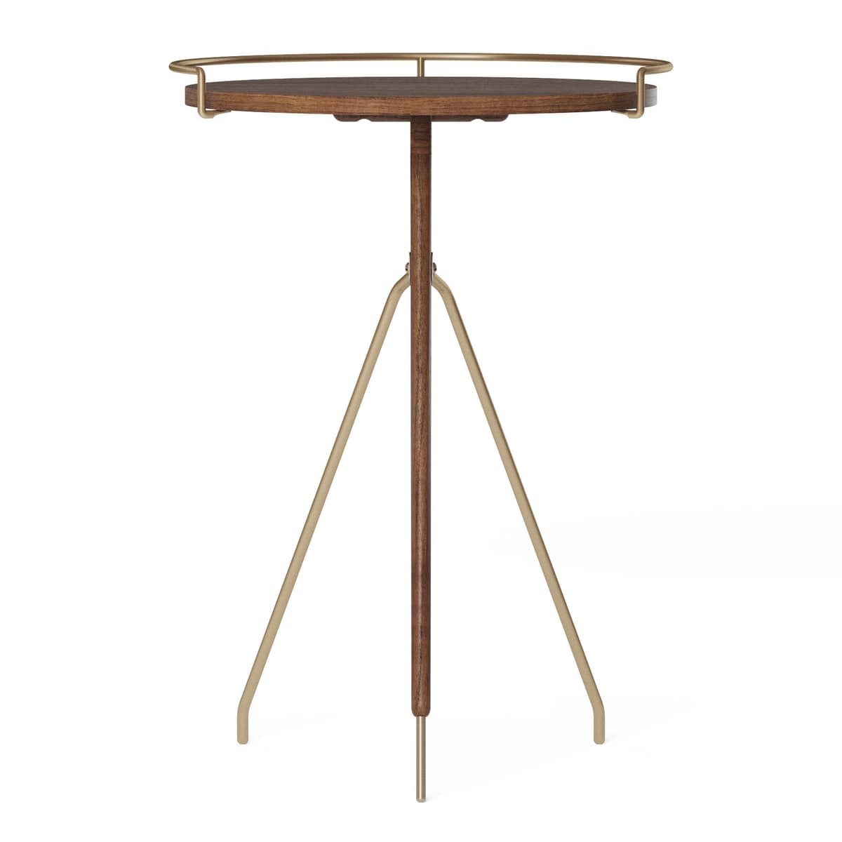 Audo Copenhagen Umanoff BijzettafelØ60 Walnoot/messing - afbeelding 1