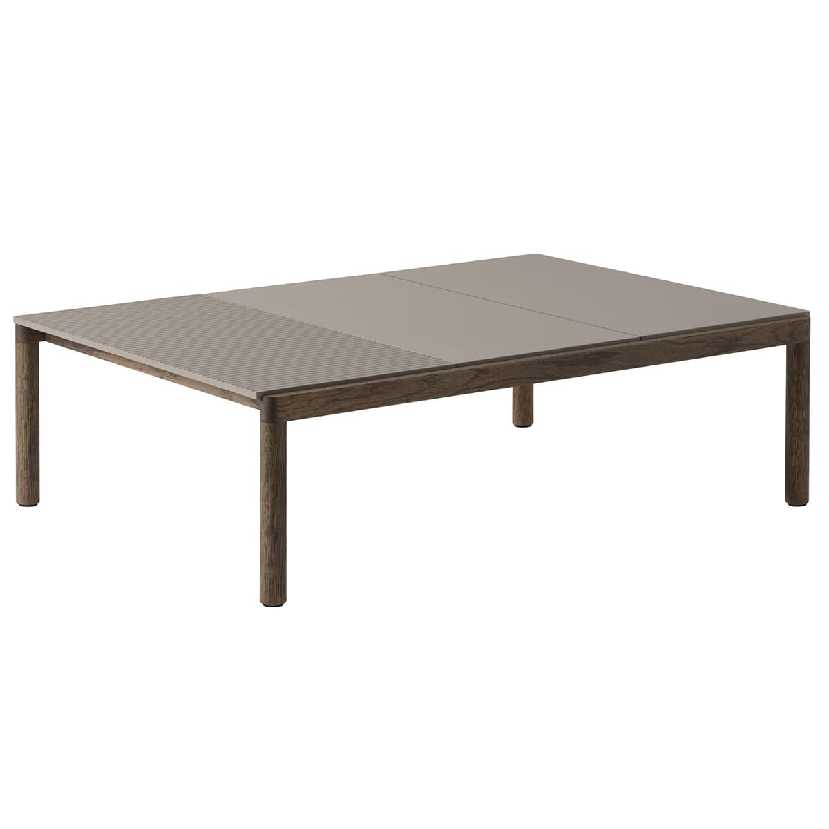 Muuto Couple Salontafel 120x84 Wavy Donker Eiken Taupe