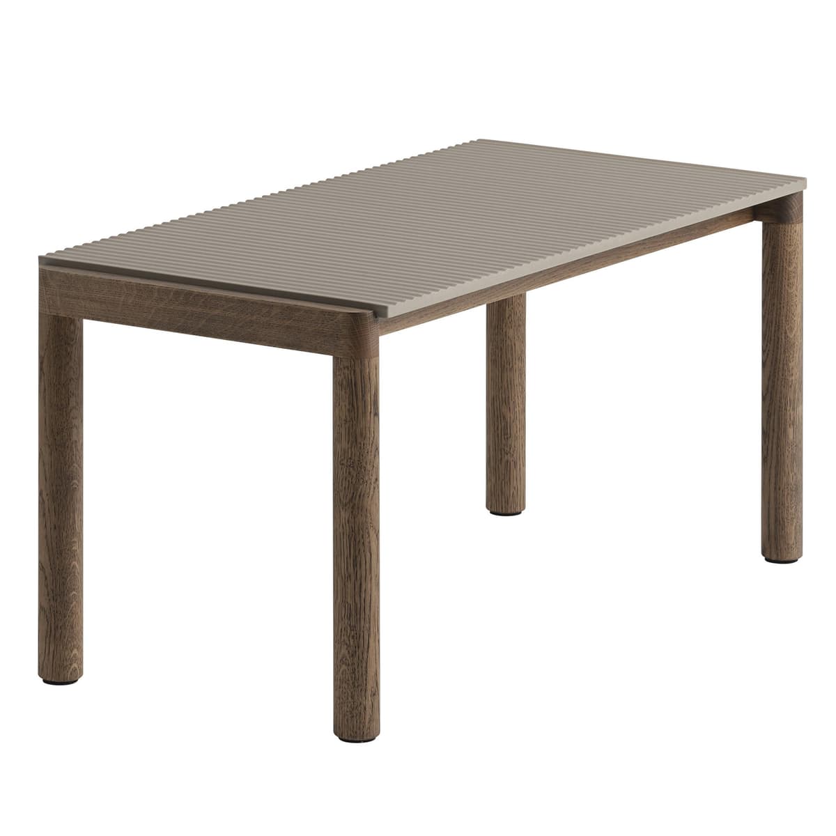 Muuto Couple Salontafel 40x84 Wavy Donker Eiken Taupe - afbeelding 1