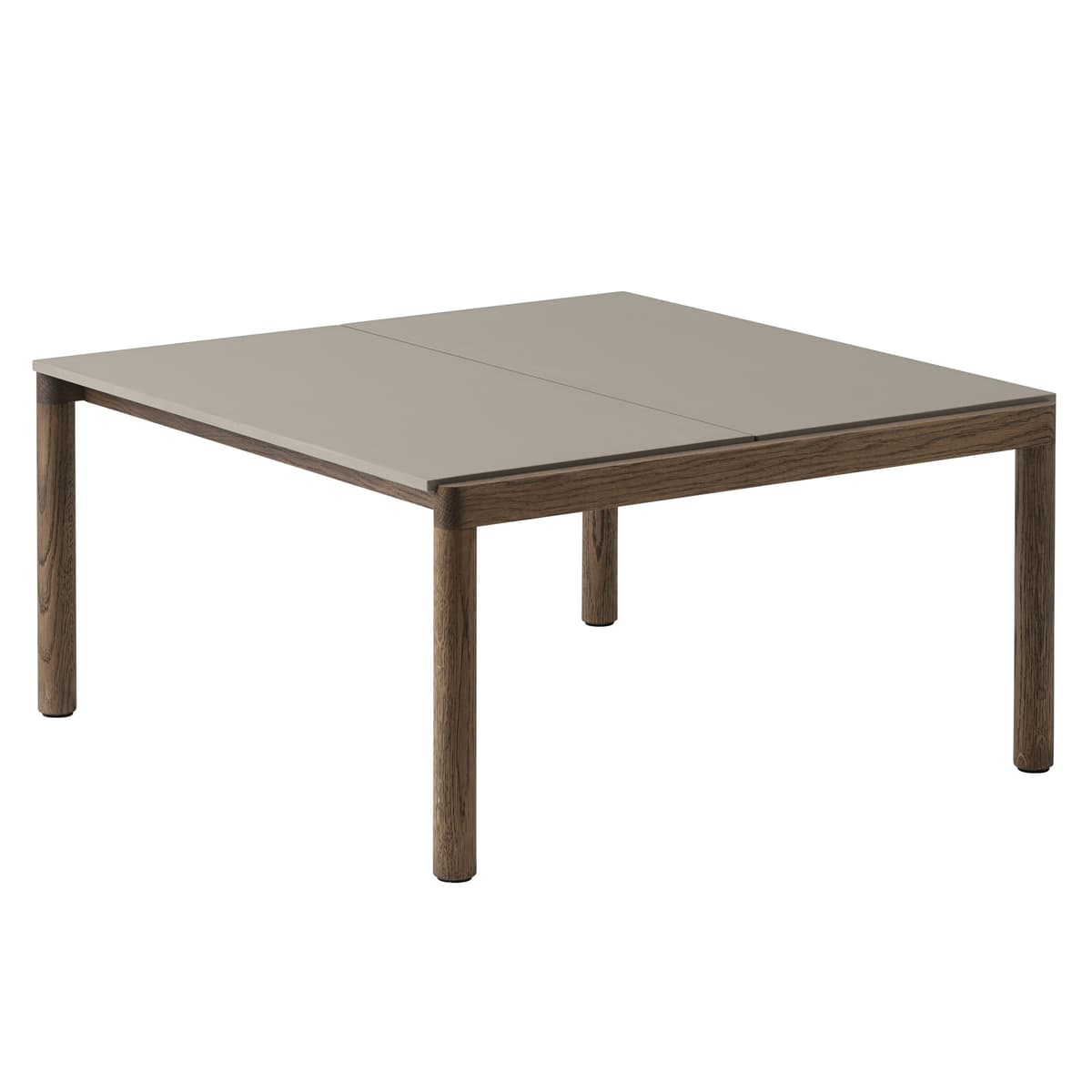 Muuto Couple Salontafel 80x84 Plain Donker Eiken Taupe