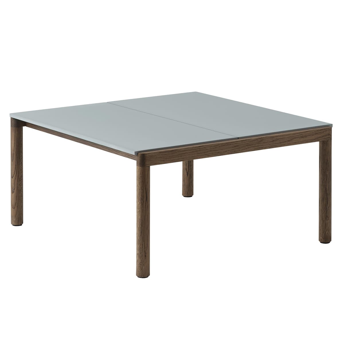 Muuto Couple Salontafel 80x84 Plain Donker Eiken Pale Blue