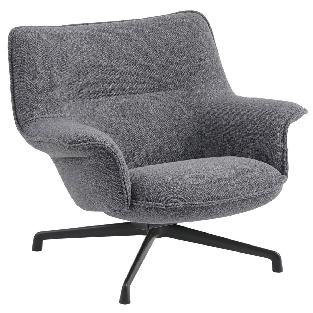 Muuto Doze Fauteuil Low Met Swivel En Zwart Onderstel Ocean 80 - afbeelding 1