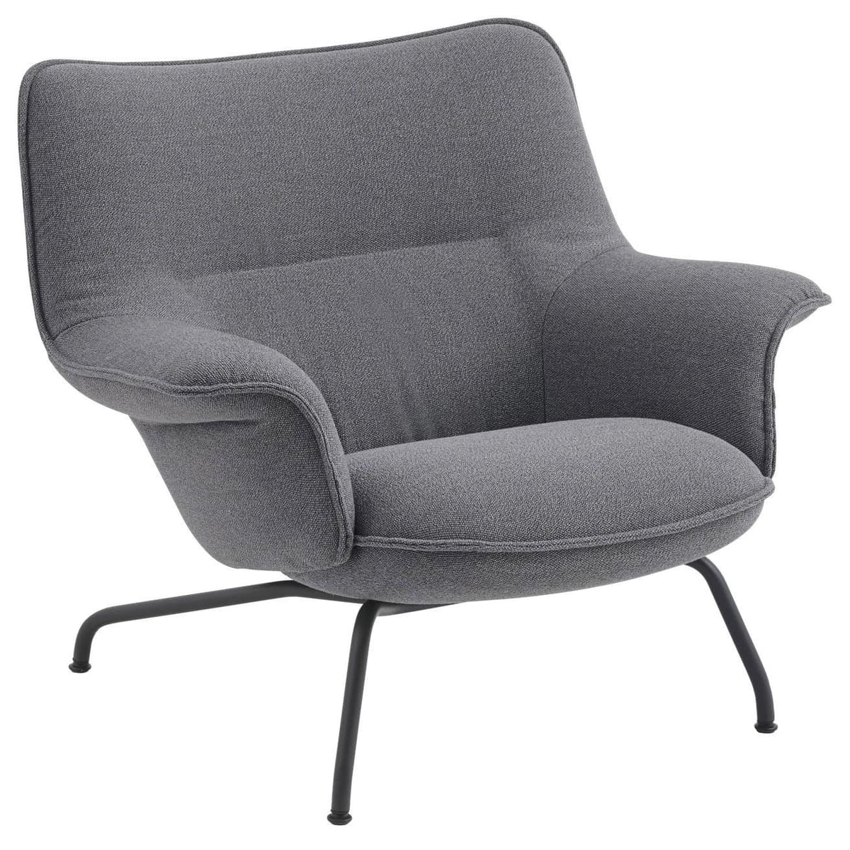 Muuto Doze Fauteuil Low Met Tube Onderstel Tube Zwart Ocean 80 - afbeelding 1
