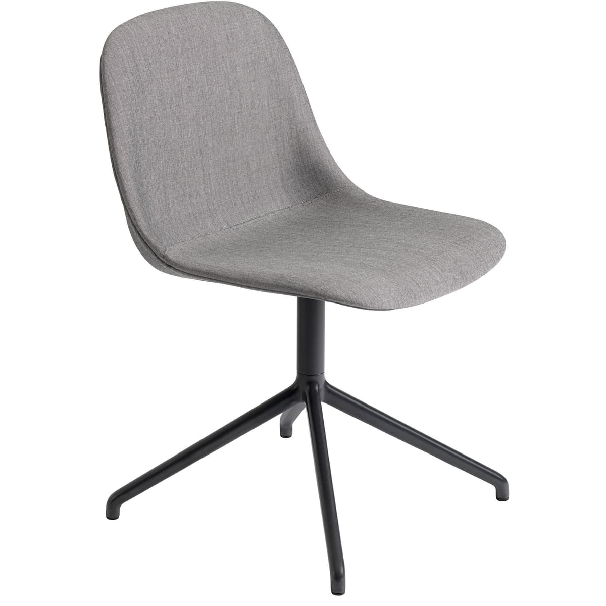 Muuto Fiber Side Swivel Gestoffeerde Stoel Remix 133 / Grijs - afbeelding 1