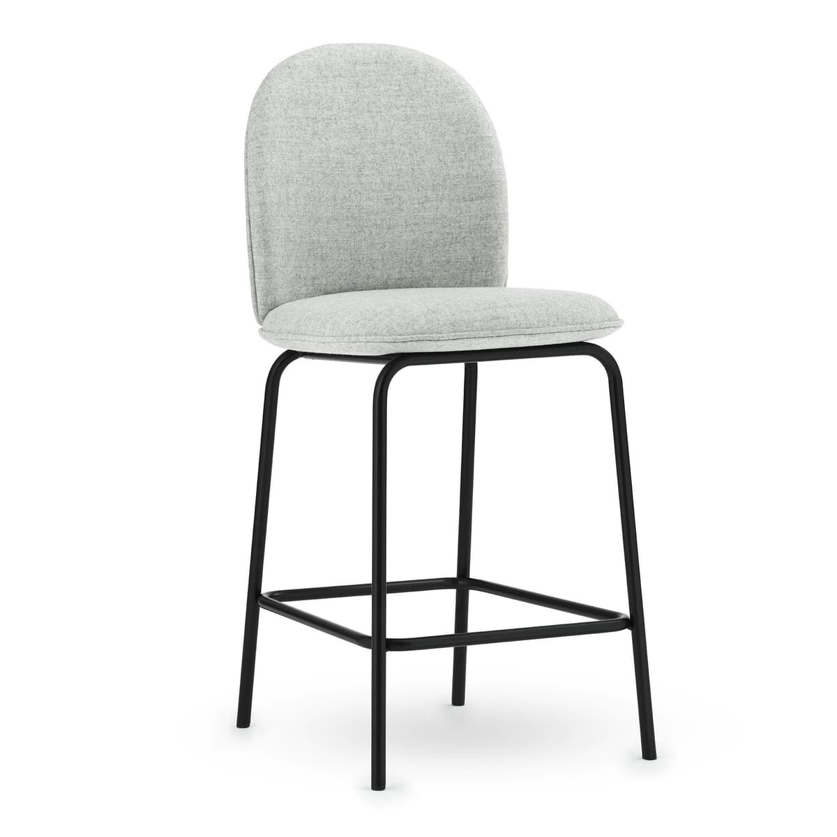 Normann Copenhagen Ace Barkruk 65 Zwart Gepoedercoat Onderstel Synergy - afbeelding 1